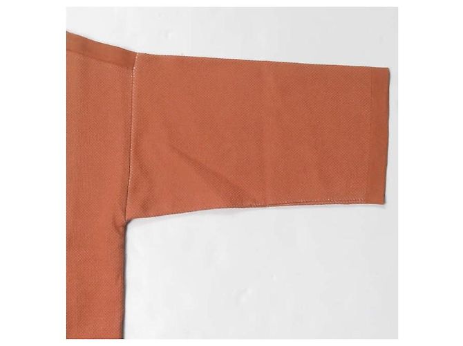 Autre Marque Top de punto de cuello barco de doble cara GIZA BIRDS EYE de Auralee Naranja - vista 5