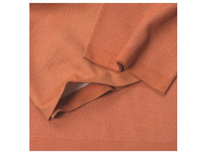 Autre Marque Top de punto de cuello barco de doble cara GIZA BIRDS EYE de Auralee Naranja - vista 6