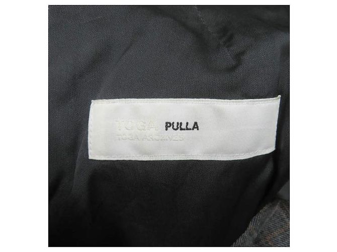 Autre Marque TOGA PULLA Wollkarodress grau Braun - Ansicht 10