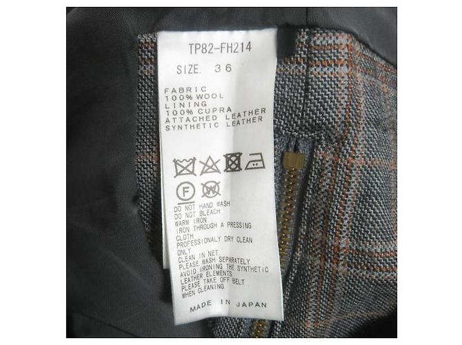 Autre Marque TOGA PULLA Wollkarodress grau Braun - Ansicht 11