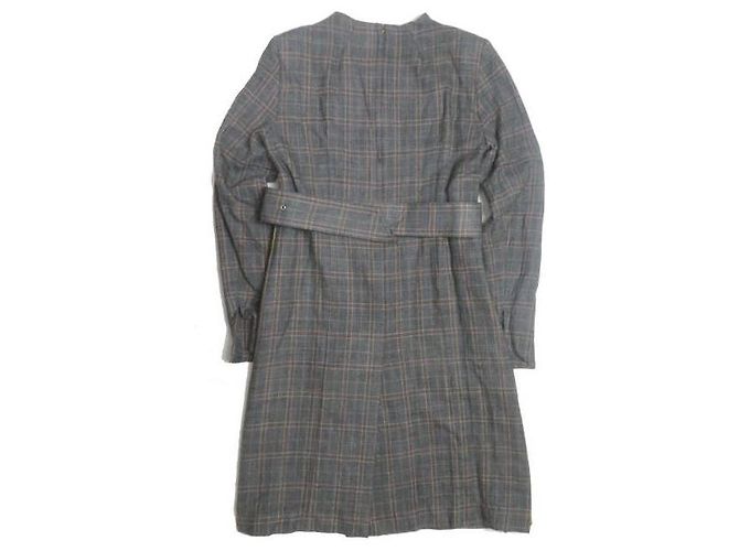 Autre Marque TOGA PULLA Wollkarodress grau Braun - Ansicht 2