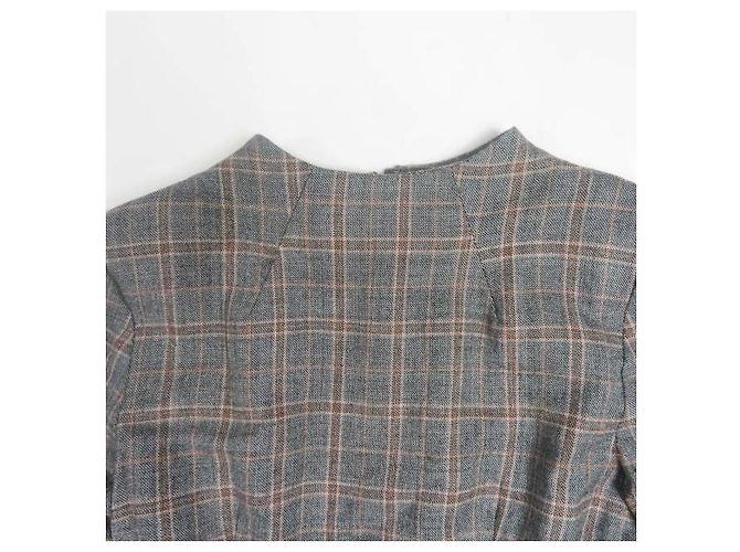 Autre Marque TOGA PULLA Wollkarodress grau Braun - Ansicht 3