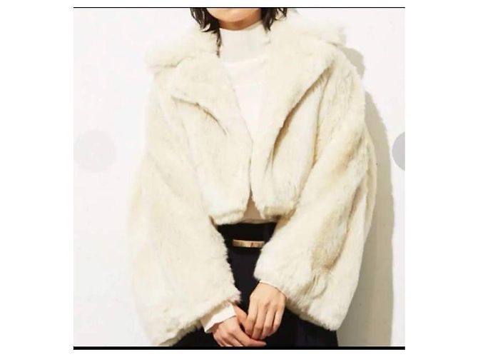 Autre Marque Chaqueta de piel sintética TOGA Blanco roto - vista 3