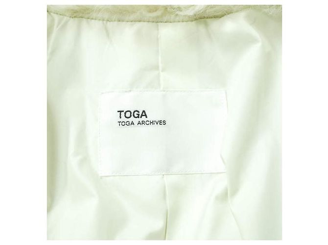 Autre Marque Chaqueta de piel sintética TOGA Blanco roto - vista 7