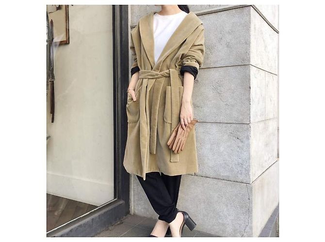 Autre Marque Abrigo de Terciopelo LUCIO VANOTTI Beige - vista 8