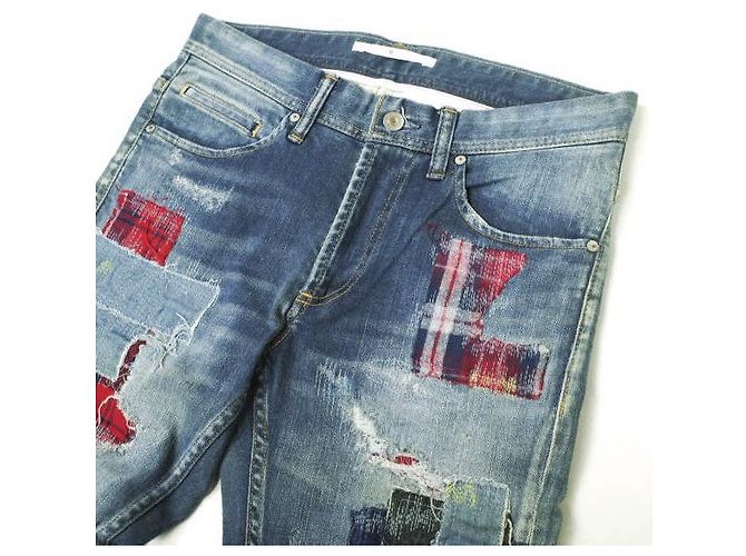 Autre Marque Stretch Slim Jeans Dunkelblau - Ansicht 5