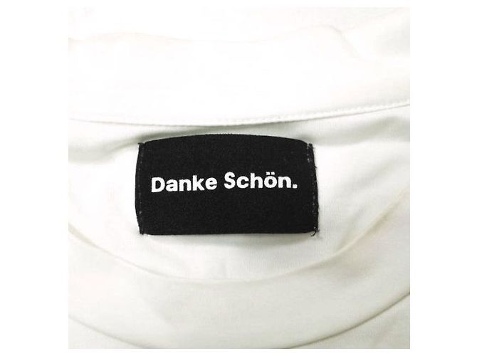 Autre Marque Camiseta de algodón Danke Schon Blanco - vista 3