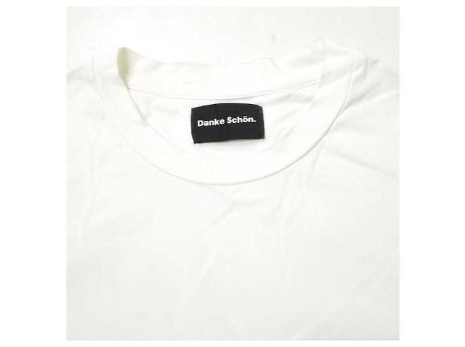 Autre Marque Camiseta de algodón Danke Schon Blanco - vista 4