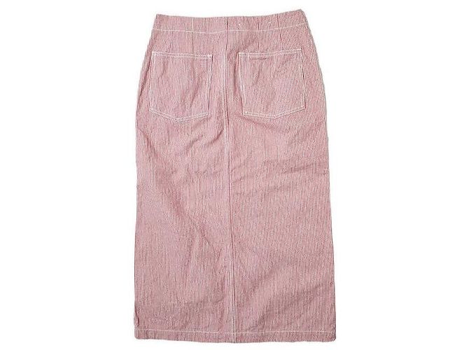 Autre Marque Scye Basics Baumwoll-Bleistiftrock Rot - Ansicht 2