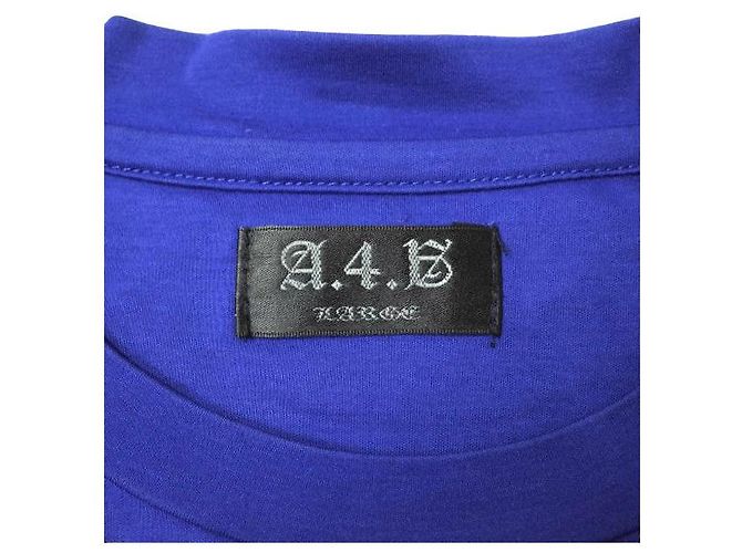 Autre Marque Camiseta con bolsillo A4A Silket azul de algodón - vista 3
