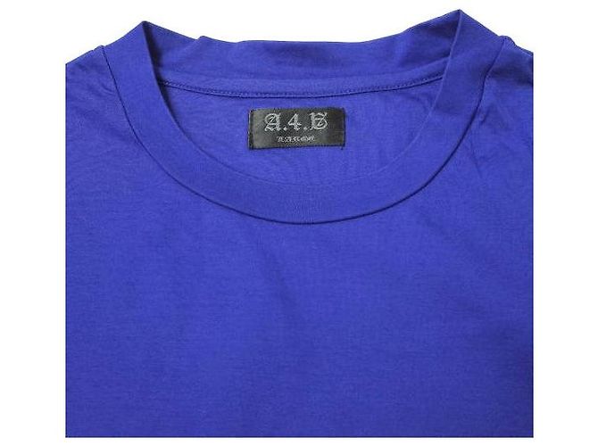 Autre Marque Camiseta con bolsillo A4A Silket azul de algodón - vista 4