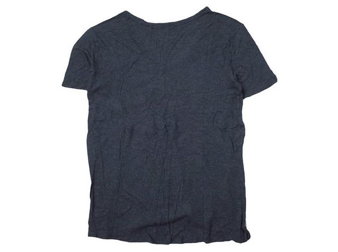 Camiseta de rayón con cuello en U y bolsillo T by ALEXANDER WANG Azul marino - vista 2