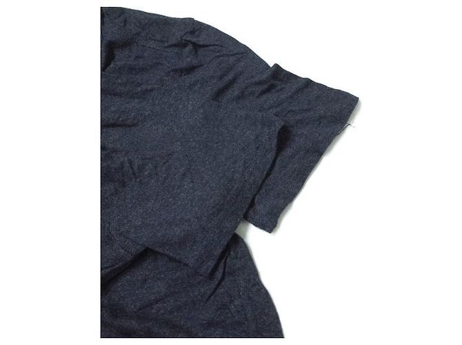 Camiseta de rayón con cuello en U y bolsillo T by ALEXANDER WANG Azul marino - vista 5