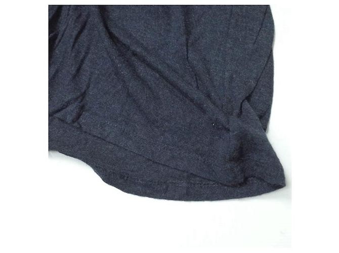 Camiseta de rayón con cuello en U y bolsillo T by ALEXANDER WANG Azul marino - vista 6