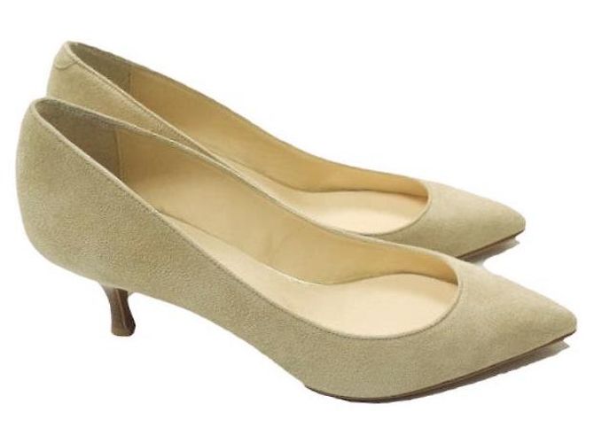 Autre Marque Tacchi a punta in suede Ombre di Peridopal Beige - vista 3