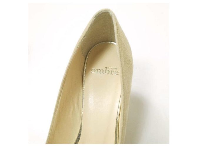 Autre Marque Tacchi a punta in suede Ombre di Peridopal Beige - vista 6