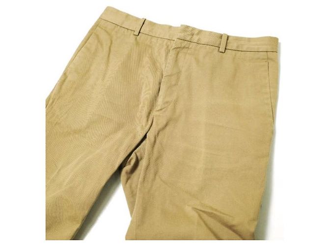 Pantalones de algodón de corte tapered Jil Sander Beige - vista 4
