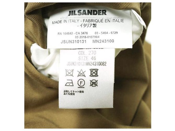 Pantalones de algodón de corte tapered Jil Sander Beige - vista 7