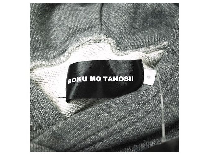 Autre Marque Hoodie mit gesticktem BOKU MO TANOSII-Logo Braun - Ansicht 4