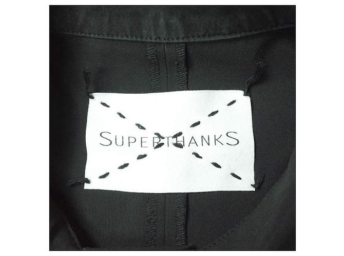 Autre Marque SUPERDANKE Große Taschenhemd M Schwarz - Ansicht 3