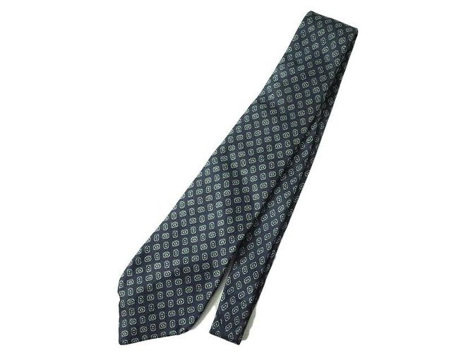 Aquascutum Silk Patterned Necktie Navy Navy blue - view 2