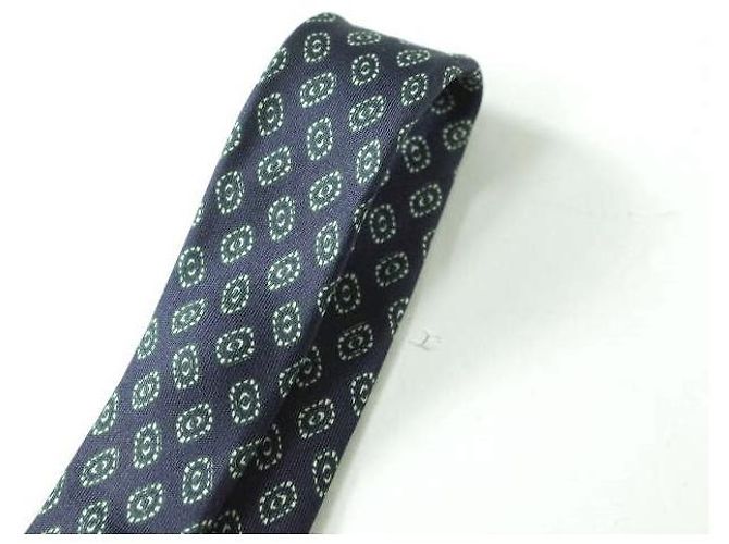 Aquascutum Silk Patterned Necktie Navy Navy blue - view 4