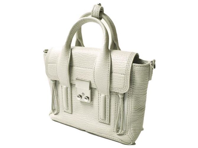 Autre Marque Borsa a tracolla PASHLI MINI SATCHEL in pelle di vitello 3.1 Phillip Lim Bianco - vista 3