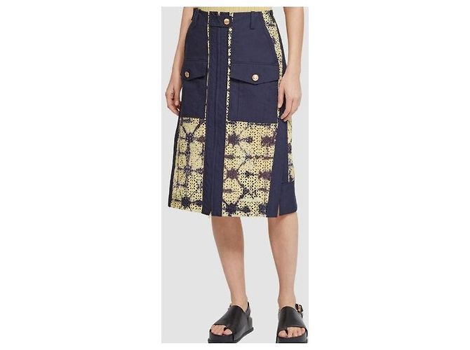 Autre Marque Falda de algodón utilitaria con bordado inglés impreso 3.1 Phillip Lim - vista 3