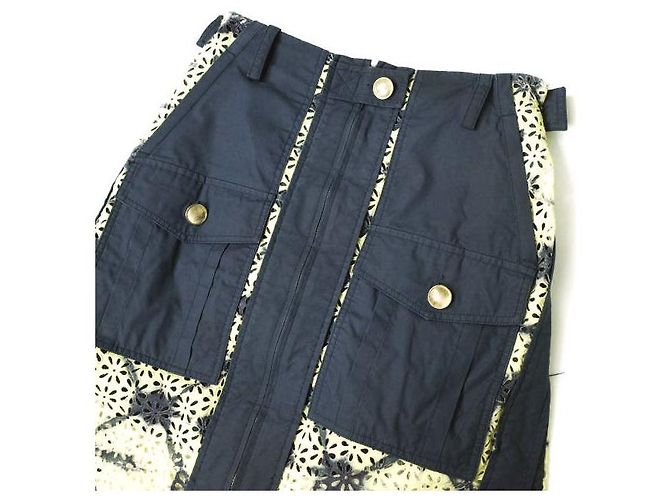 Autre Marque Falda de algodón utilitaria con bordado inglés impreso 3.1 Phillip Lim - vista 6