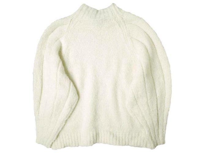 Autre Marque 3.1 Phillip Lim Alpaka-Wollstrickoberteil Weiß - Ansicht 2