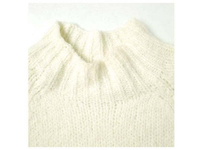 Autre Marque 3.1 Phillip Lim Alpaka-Wollstrickoberteil Weiß - Ansicht 4