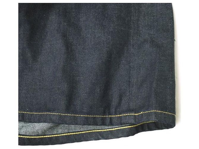 Autre Marque Falda de denim selvedge con pliegue trasero índigo Azul - vista 7