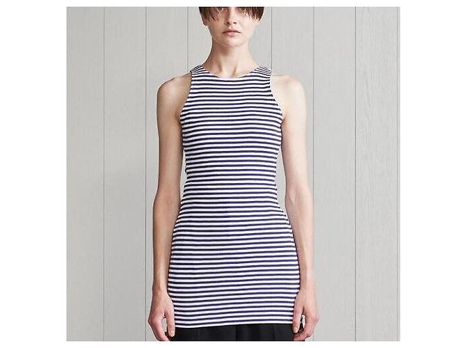 Autre Marque Top Bodycon de Algodón Púrpura/Blanco - vista 3