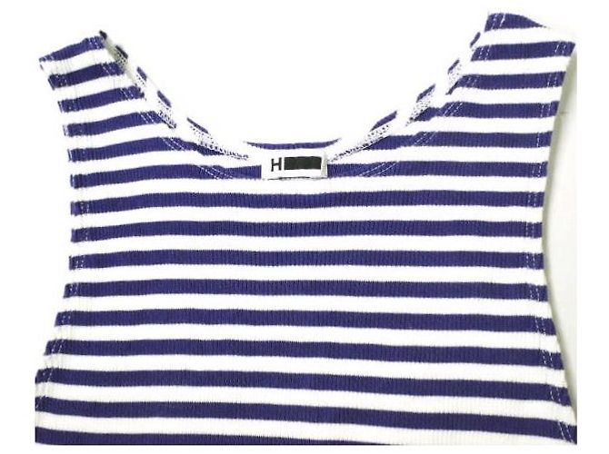 Autre Marque Top Bodycon de Algodón Púrpura/Blanco - vista 5