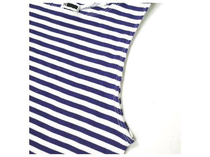Autre Marque Top Bodycon de Algodón Púrpura/Blanco - vista 6