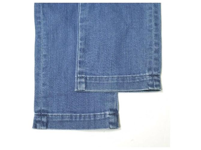 Autre Marque Pantalones de mezclilla de algodón elástico tapered Azul marino - vista 7