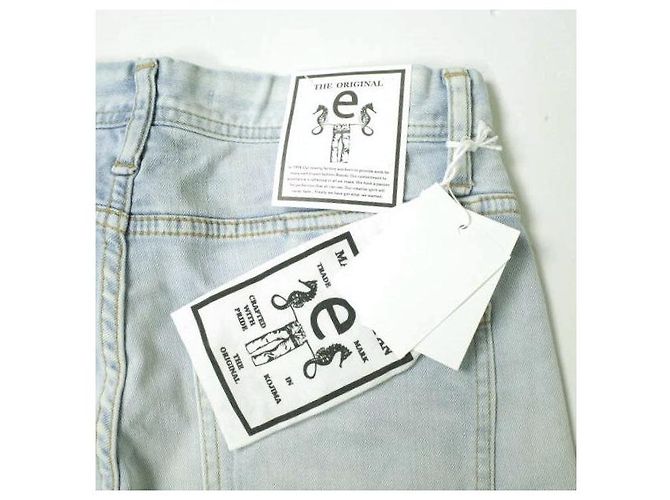 Autre Marque JEANS SEA HORSE PANTALONES DE DENIM ELÁSTICO DE ALGODÓN PARA NIÑO TAPERED Azul claro - vista 3