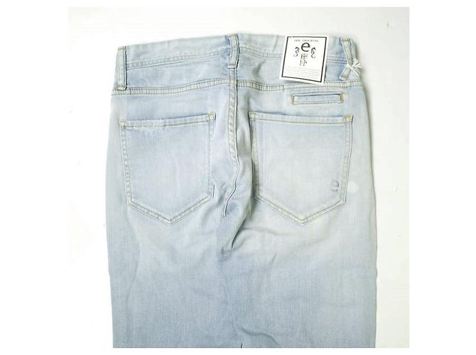 Autre Marque JEANS SEA HORSE PANTALONES DE DENIM ELÁSTICO DE ALGODÓN PARA NIÑO TAPERED Azul claro - vista 7