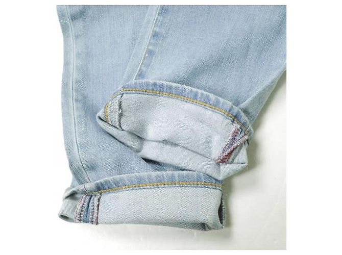 Autre Marque JEANS SEA HORSE PANTALONES DE DENIM ELÁSTICO DE ALGODÓN PARA NIÑO TAPERED Azul claro - vista 9