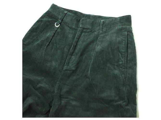 Autre Marque pantalones de algodón 1P anchos 8W Monkey Time Verde oscuro - vista 4