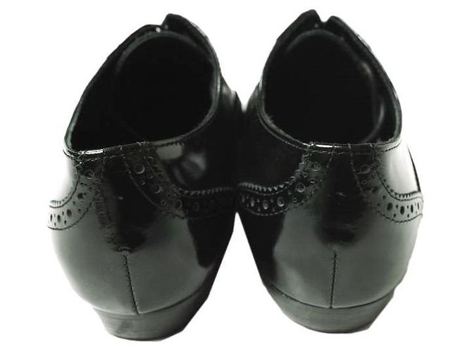 Autre Marque Schwarze Lackleder-Wingtip-Schuhe - Ansicht 4