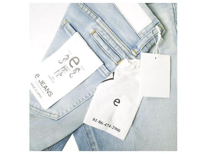 Autre Marque JEANS SEA HORSE PANTALONES DE DENIM ELÁSTICO DE ALGODÓN PARA NIÑO TAPERED Azul claro - vista 3