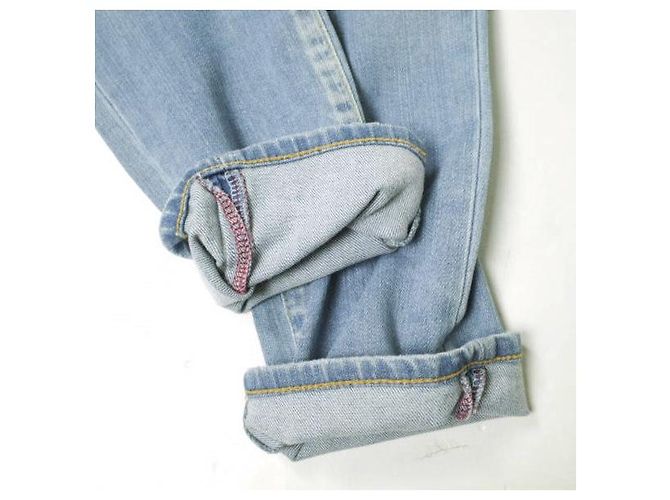 Autre Marque JEANS SEA HORSE PANTALONES DE DENIM ELÁSTICO DE ALGODÓN PARA NIÑO TAPERED Azul claro - vista 9