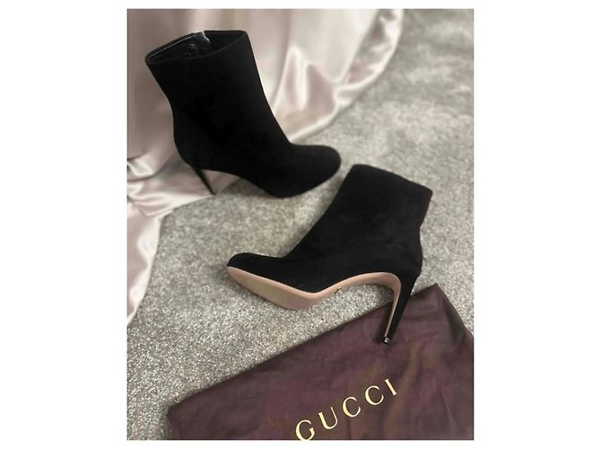 Botines Gucci de cuero negro - vista 3