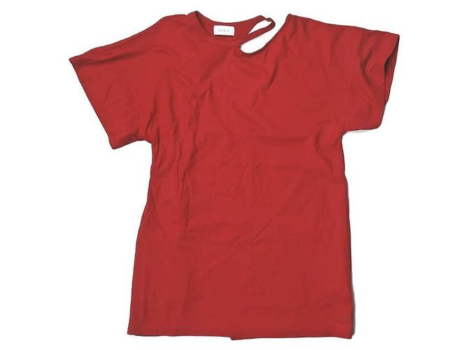 Autre Marque Camiseta asimétrica de algodón roja EARIH CB1005 - vista 2