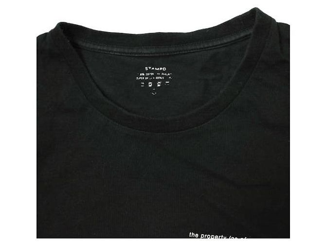 Autre Marque Camiseta STAMPD VOIR DIRE TEE SS Cotton Negro - vista 4