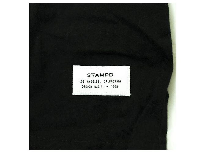 Autre Marque Camiseta STAMPD VOIR DIRE TEE SS Cotton Negro - vista 7