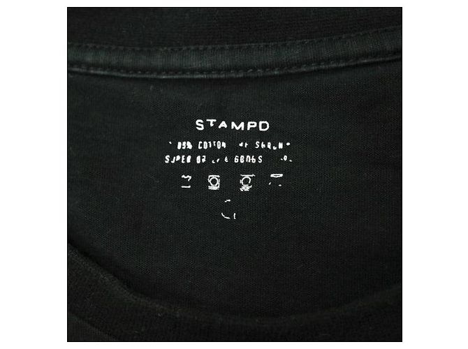 Autre Marque Camiseta STAMPD VOIR DIRE TEE SS Cotton Negro - vista 8