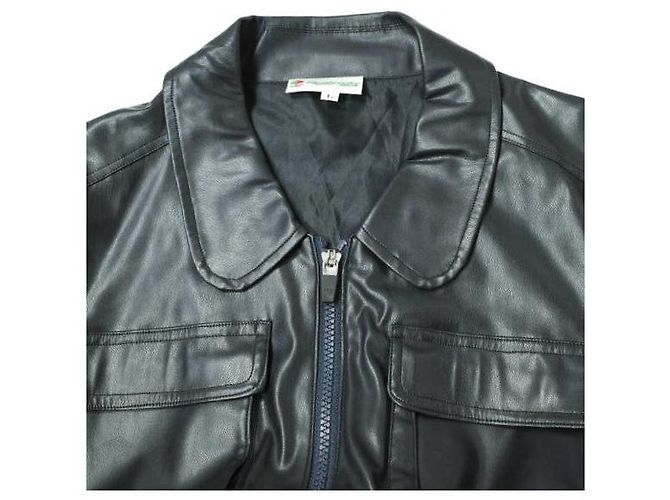 Autre Marque Rajabrooke Kunstlederjacke L Navy Marineblau - Ansicht 4