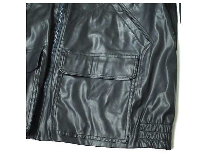 Autre Marque Rajabrooke Kunstlederjacke L Navy Marineblau - Ansicht 5